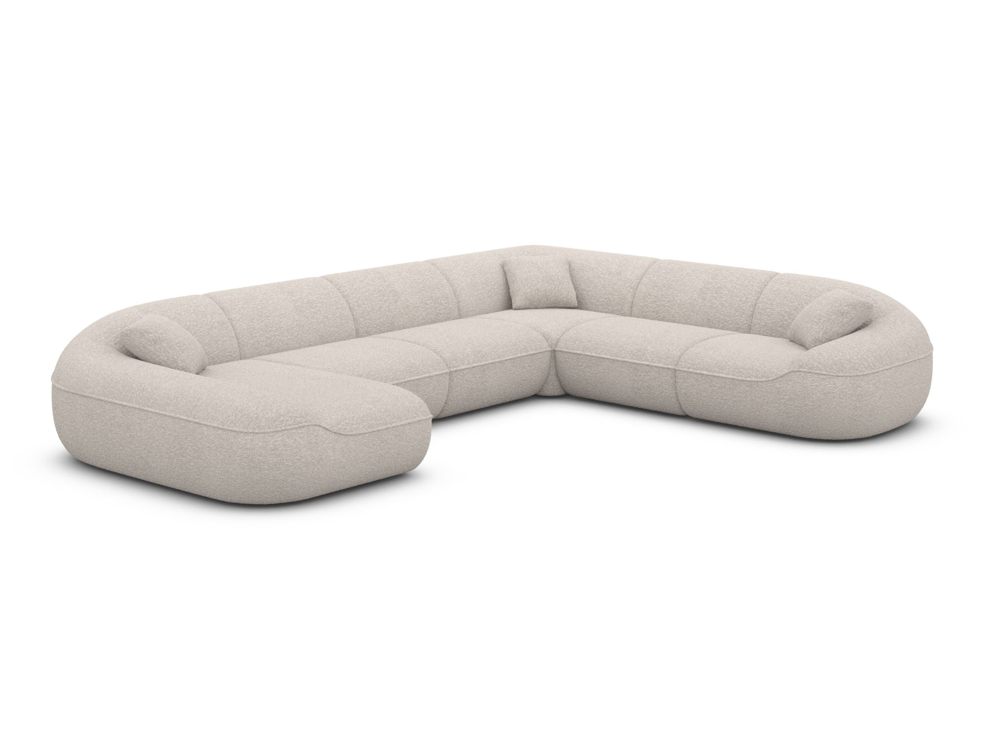 Polster Wohnlandschaft Solmare XXL U-Form Anthrazit