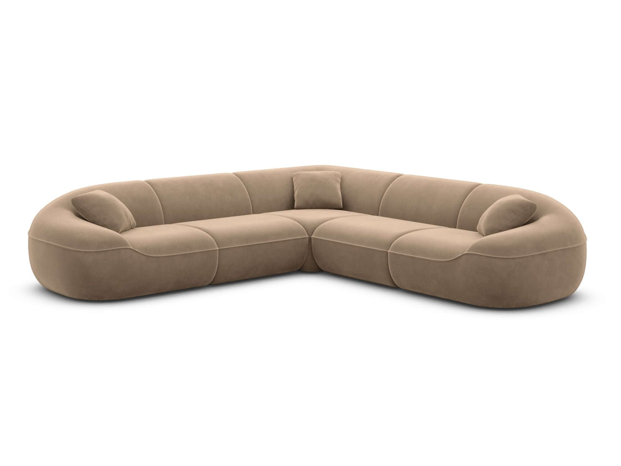 Stoff Ecksofa Solmare L Form braun
