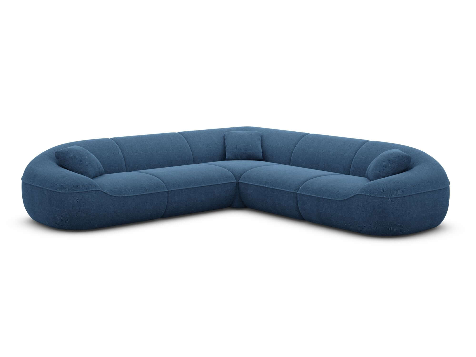 Stoff Ecksofa Solmare L Form dunkelblau
