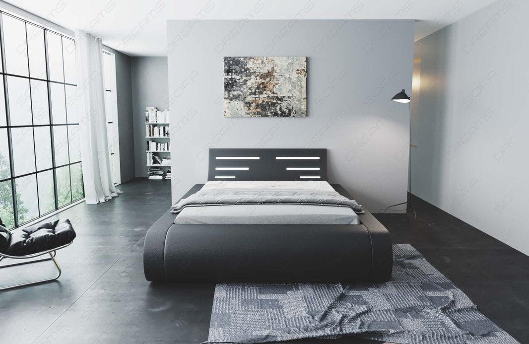 Wasserbett Sorano mit LED und gerundeten Seitenteilen