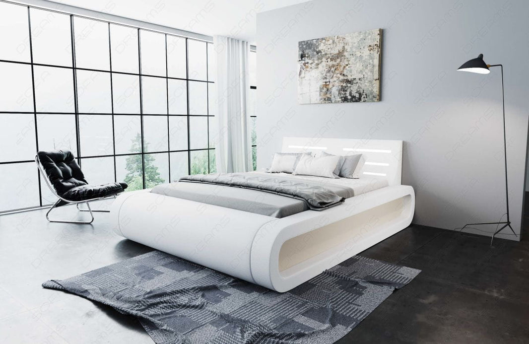 Wasserbett Sorano mit LED und gerundeten Seitenteilen