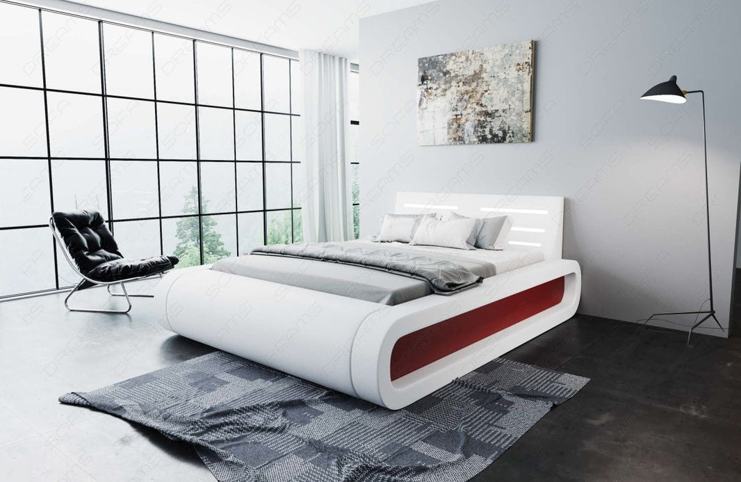 Wasserbett Sorano mit LED und gerundeten Seitenteilen
