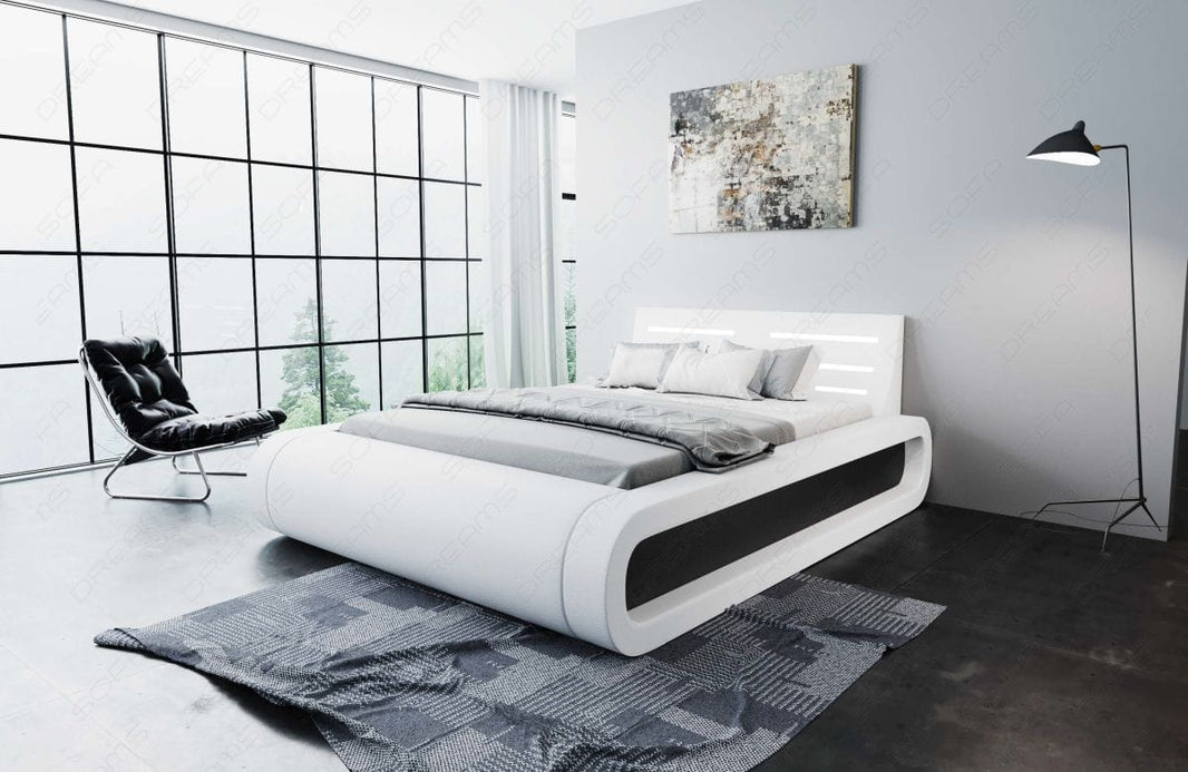 Wasserbett Sorano mit LED und gerundeten Seitenteilen