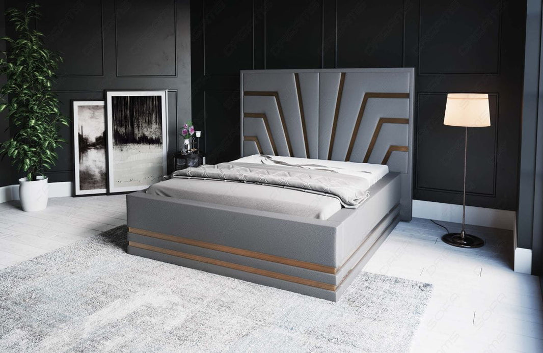 Wasserbett Cecina mit Zierleisten in Gold oder Silber