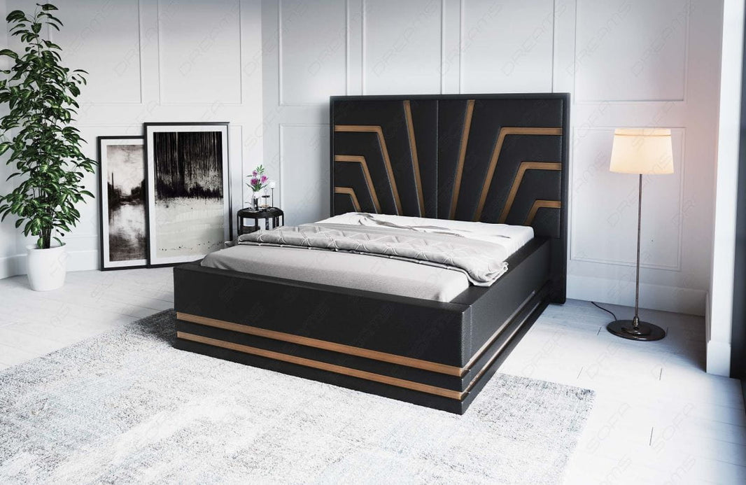 Wasserbett Cecina mit Zierleisten in Gold oder Silber