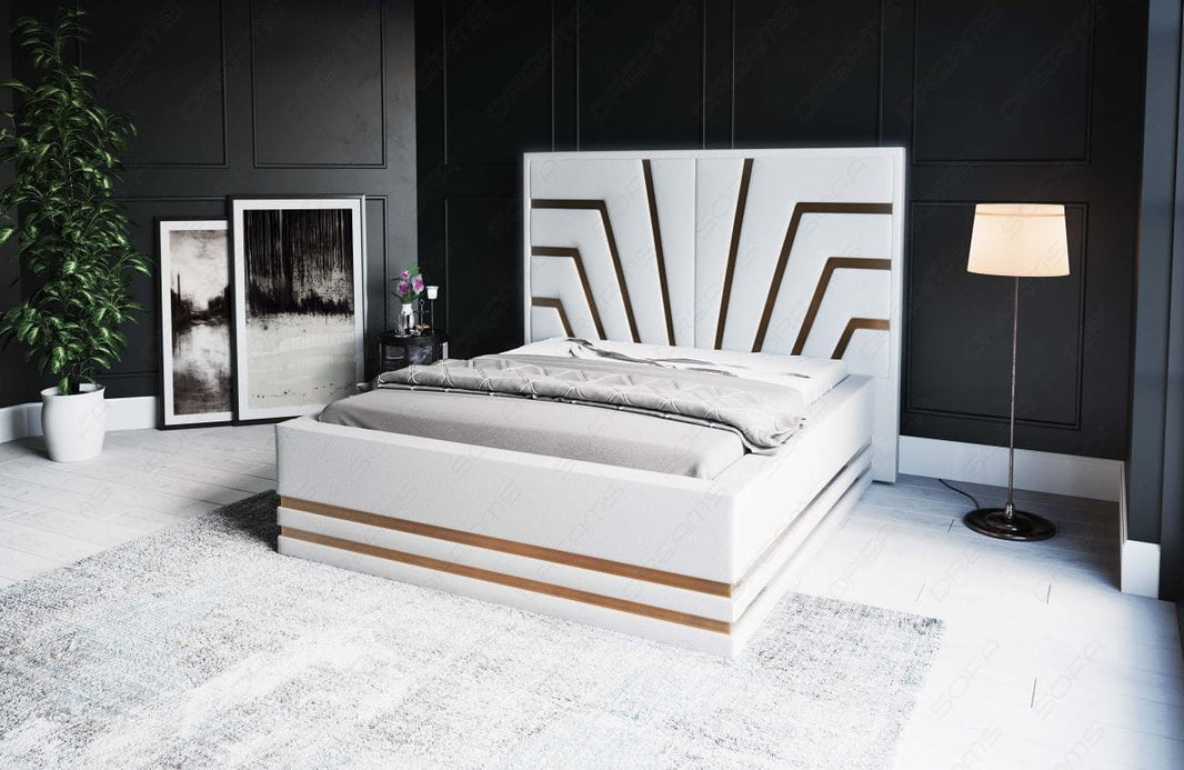 Wasserbett Cecina mit Zierleisten in Gold oder Silber