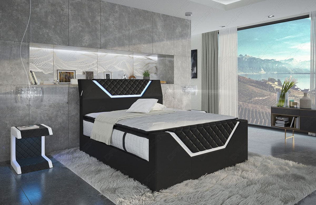 Boxspringbett Nantes Leder