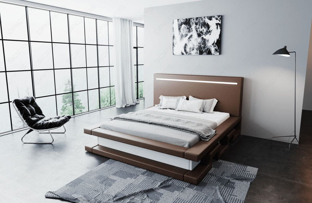 Wasserbett Faenza mit LED und stufigem Design