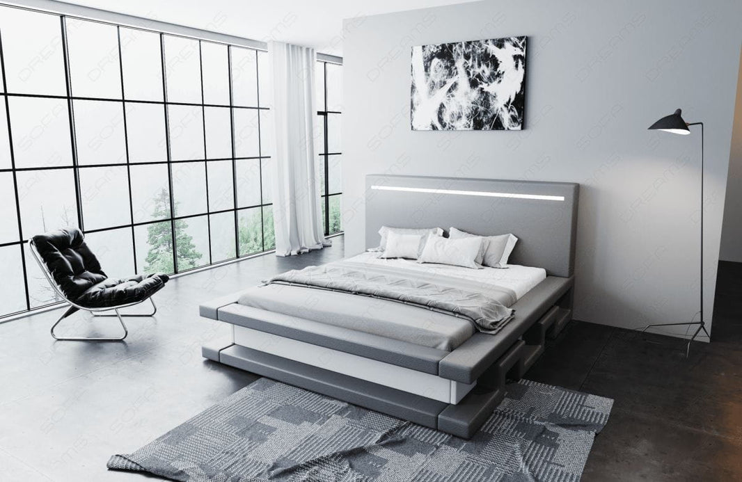 Wasserbett Faenza mit LED und stufigem Design