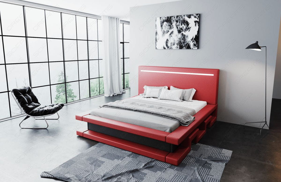 Wasserbett Faenza mit LED und stufigem Design
