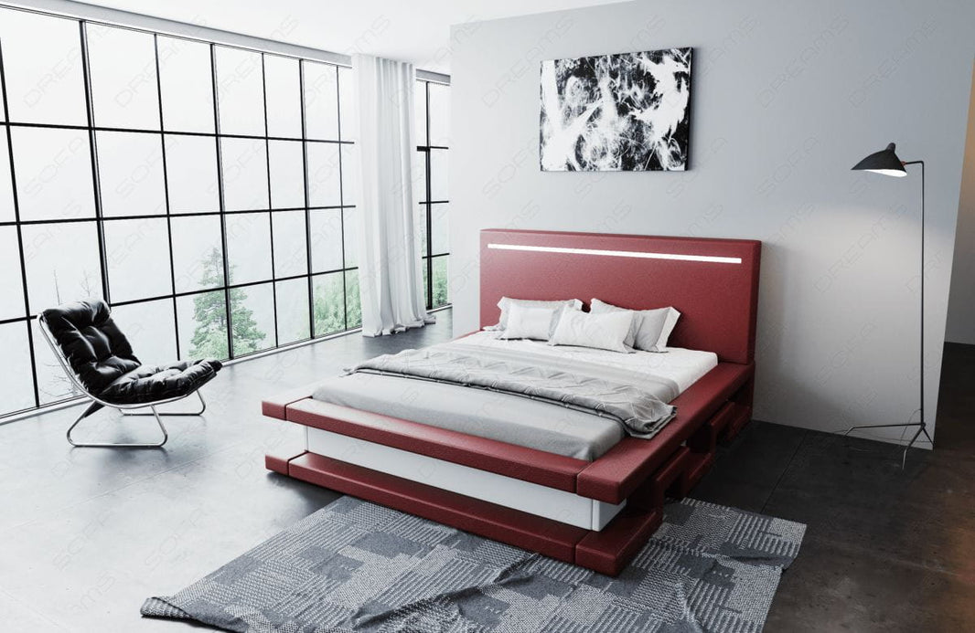 Wasserbett Faenza mit LED und stufigem Design