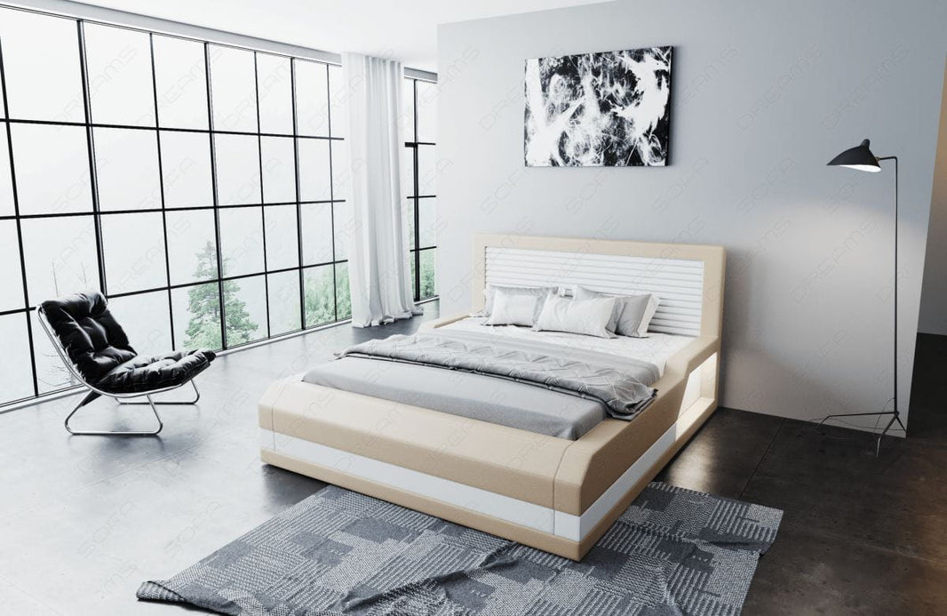 Wasserbett Treviso mit LED und klarer Linienführung