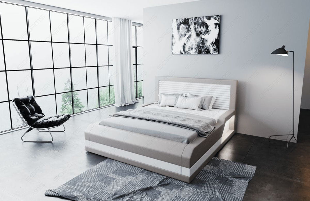 Wasserbett Treviso mit LED und klarer Linienführung
