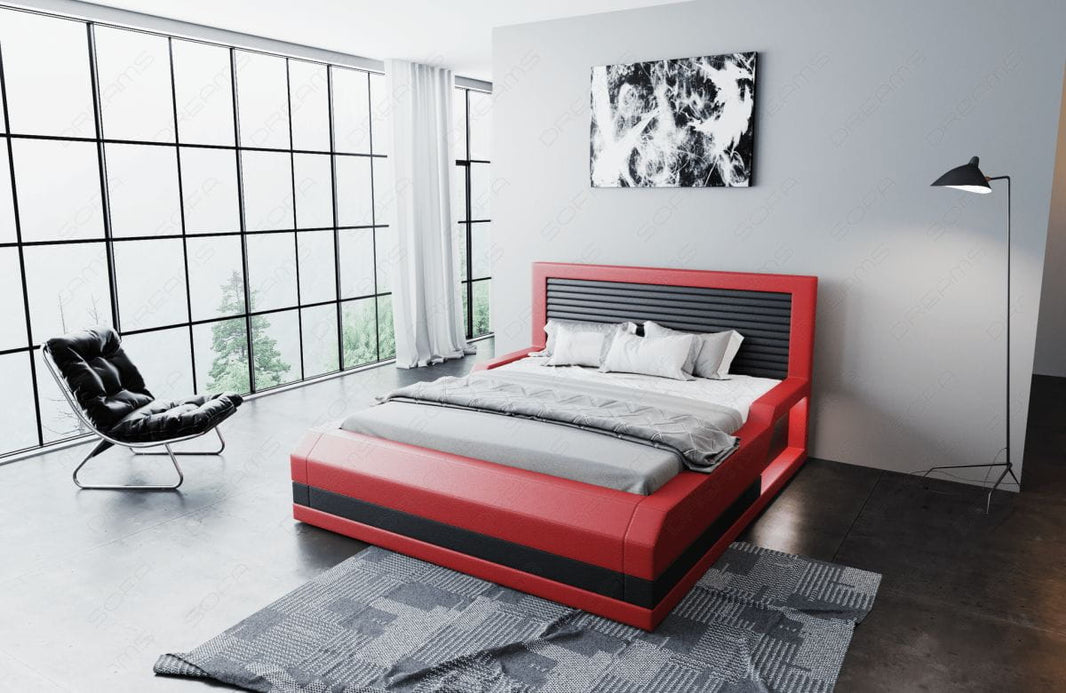 Wasserbett Treviso mit LED und klarer Linienführung