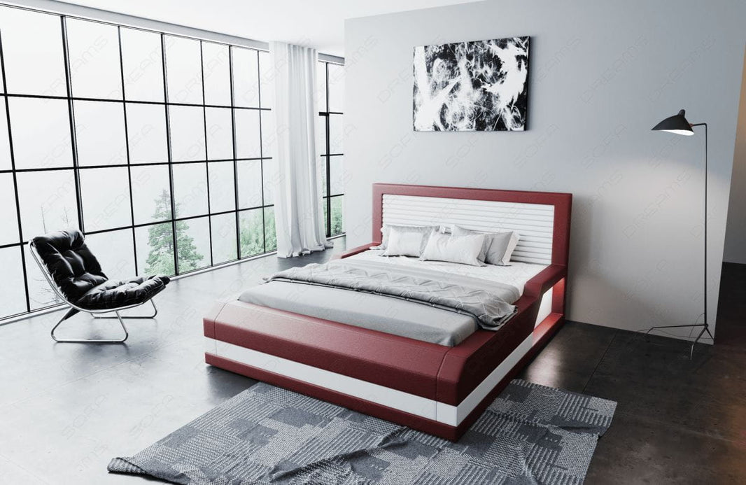 Wasserbett Treviso mit LED und klarer Linienführung
