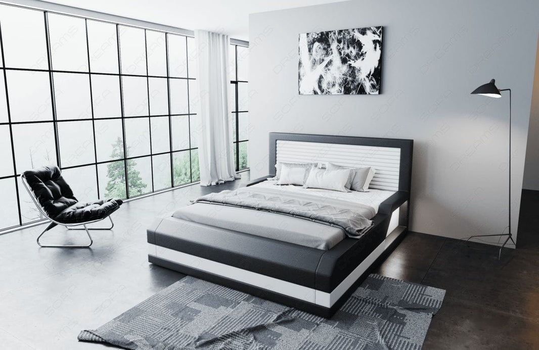Wasserbett Treviso mit LED und klarer Linienführung