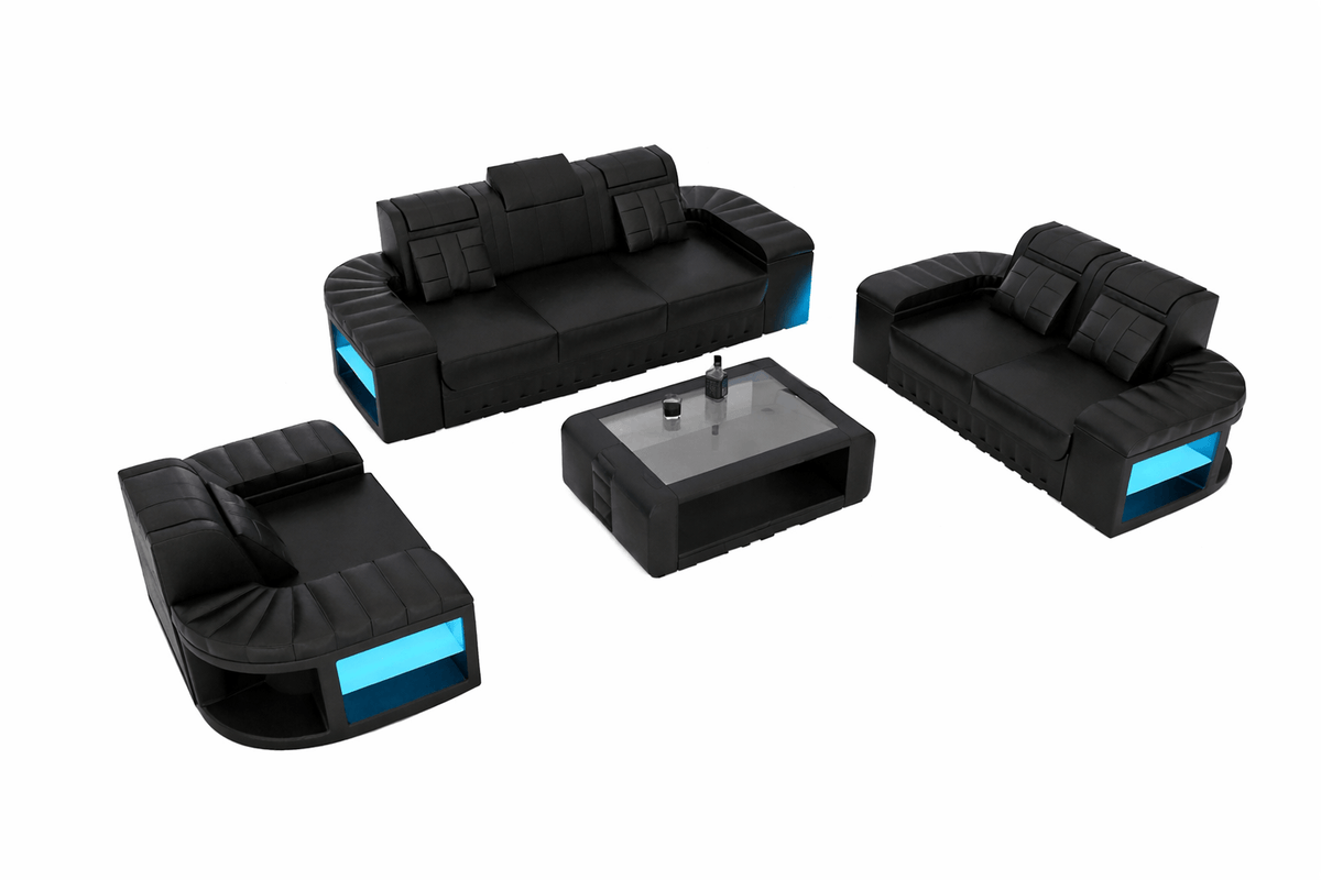 Sofa Set Bellagio in Leder
