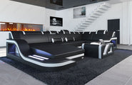 Mini Design Wohnlandschaft Palermo U-Form mit LED