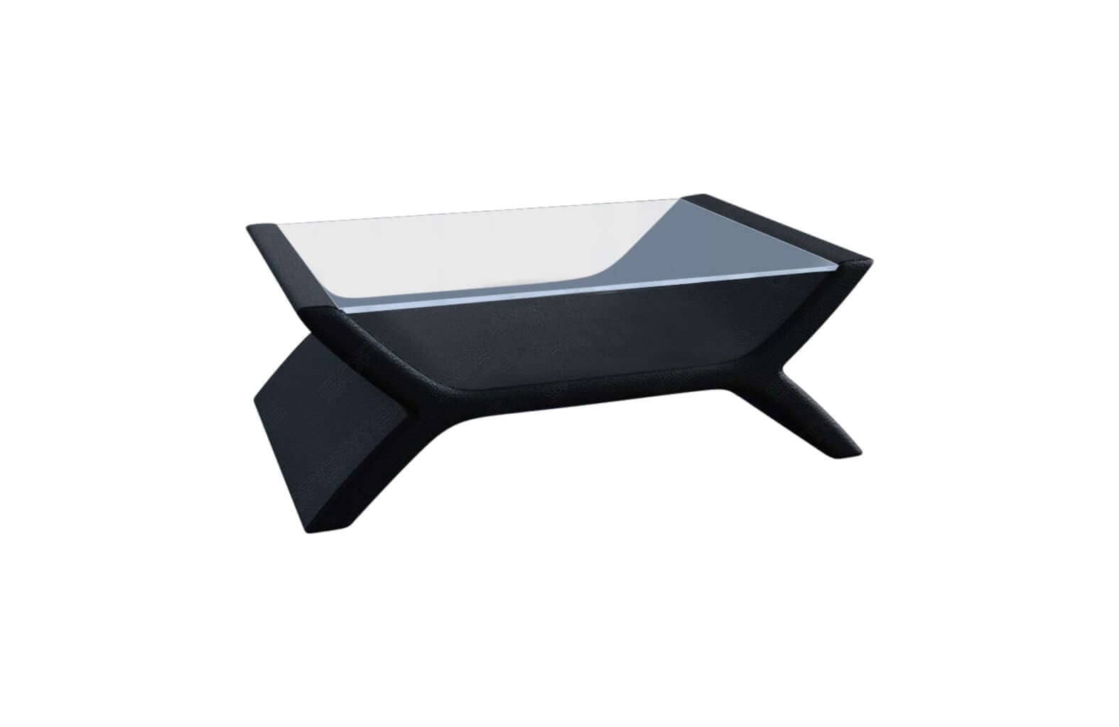 Couchtisch Calabria – Leder Design Schwarz
