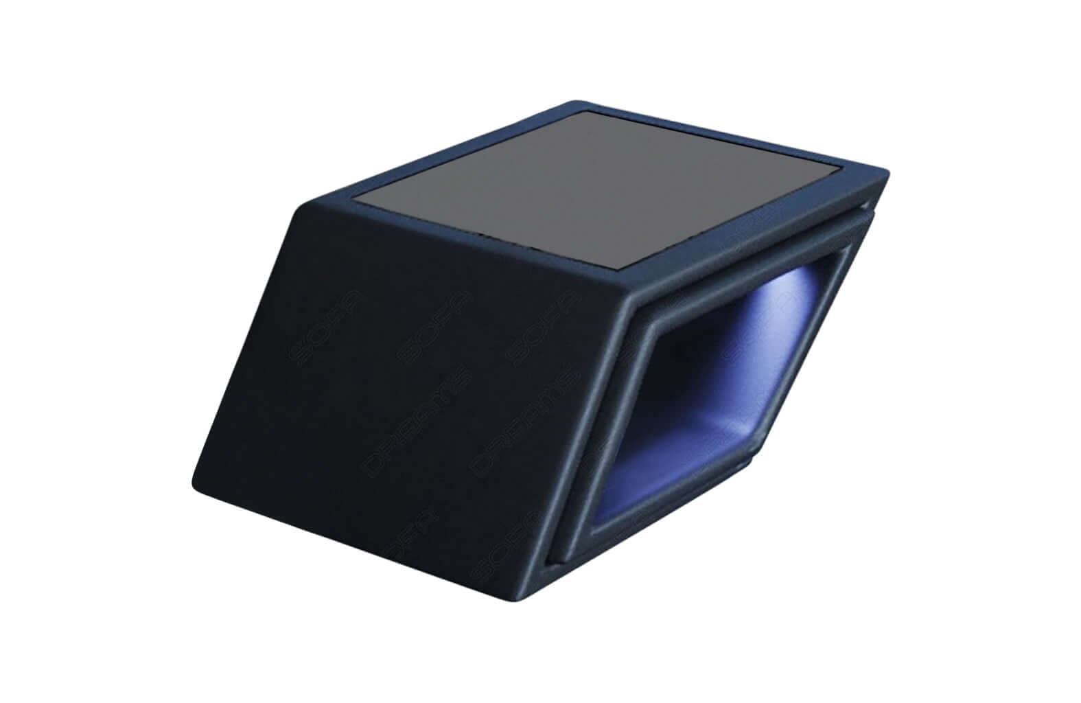 Designer Leder Couchtisch Catania – Edles Design Schwarz