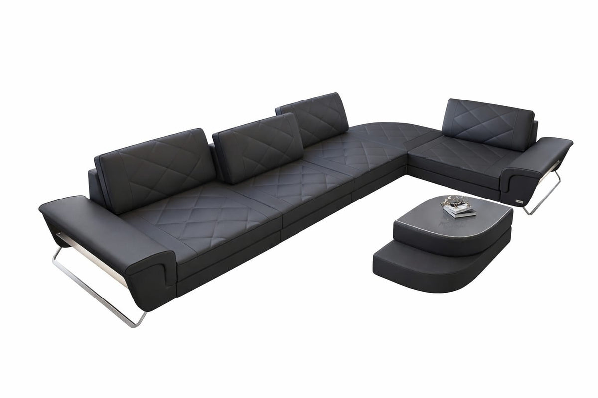 Couch Rotello L-Form in Leder