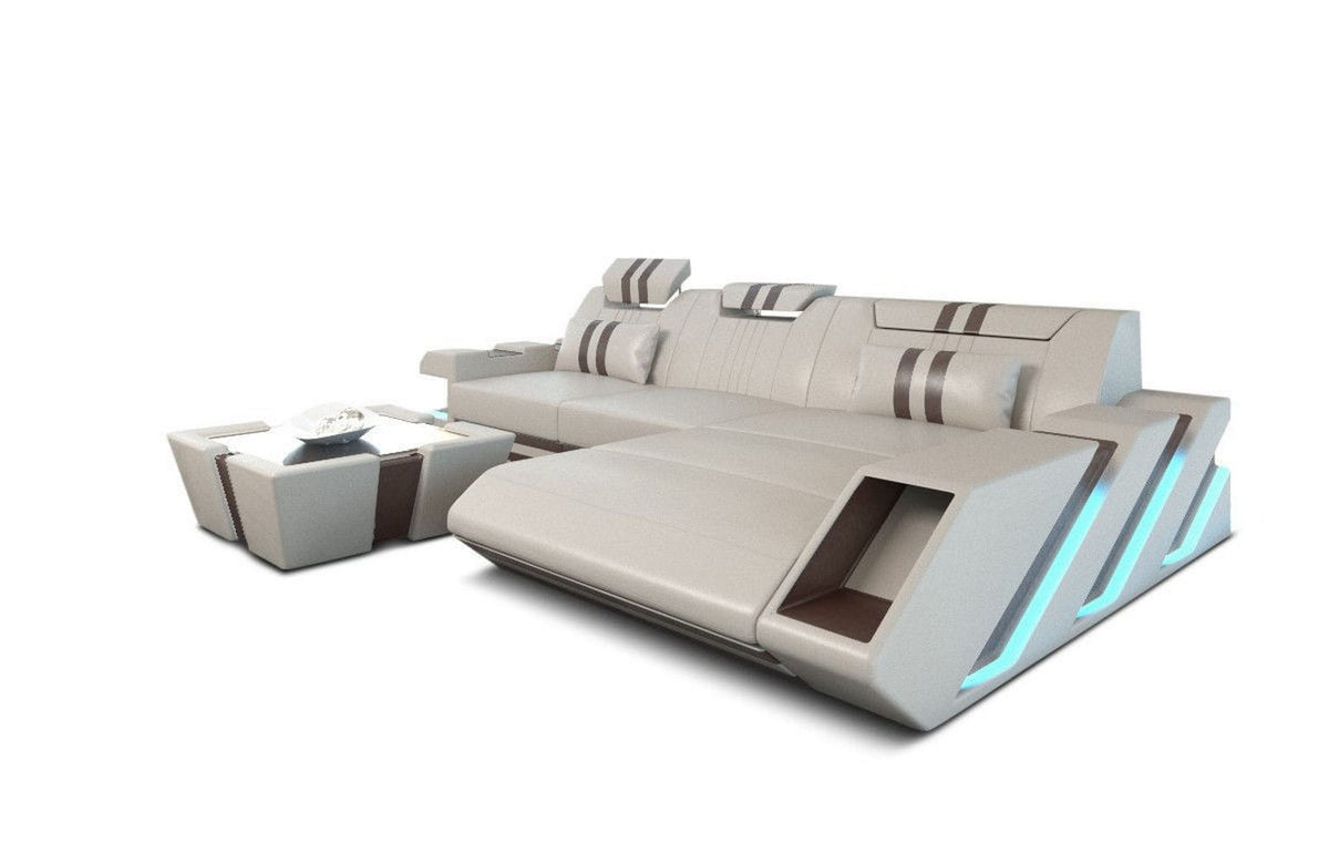 Ecksofa Apollonia L-Form aus Leder
