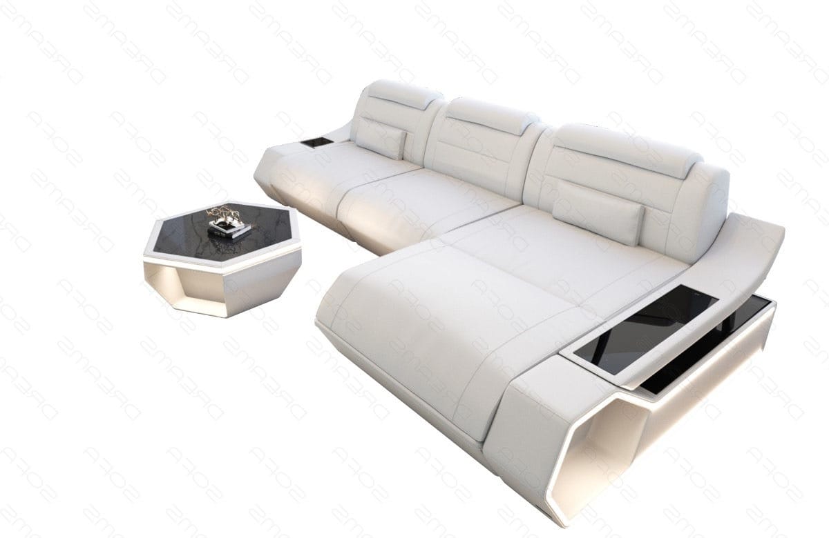 Leder Ecksofa Toscano L-Form – Modern & Komfortabel weiß