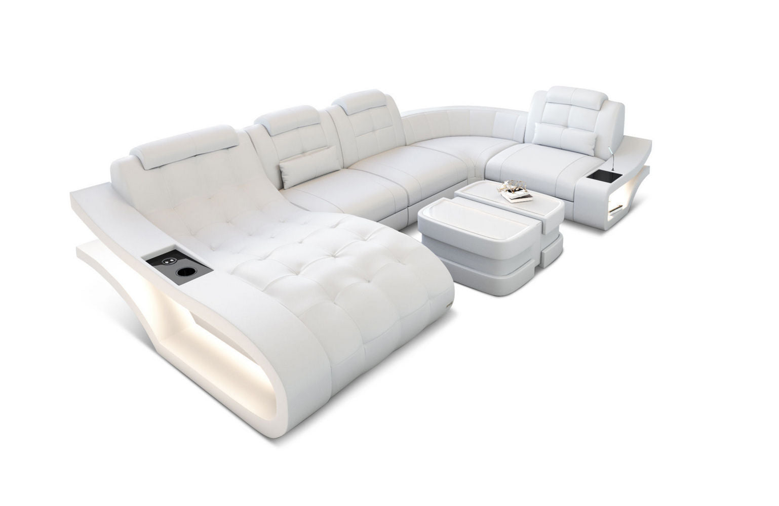 Leder Wohnlandschaft Elegante – Komfort pur