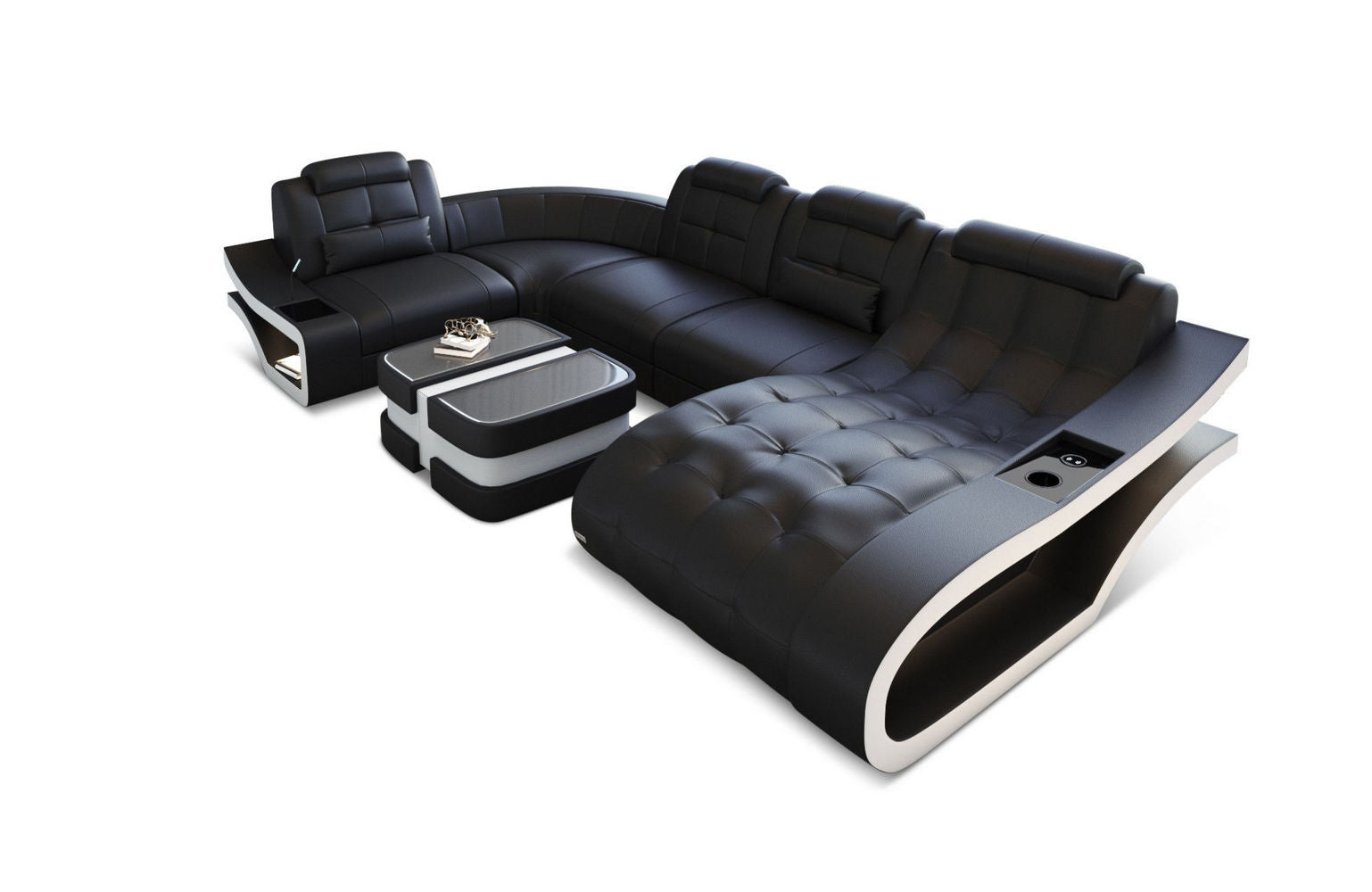Leder Wohnlandschaft Elegante – Komfort pur