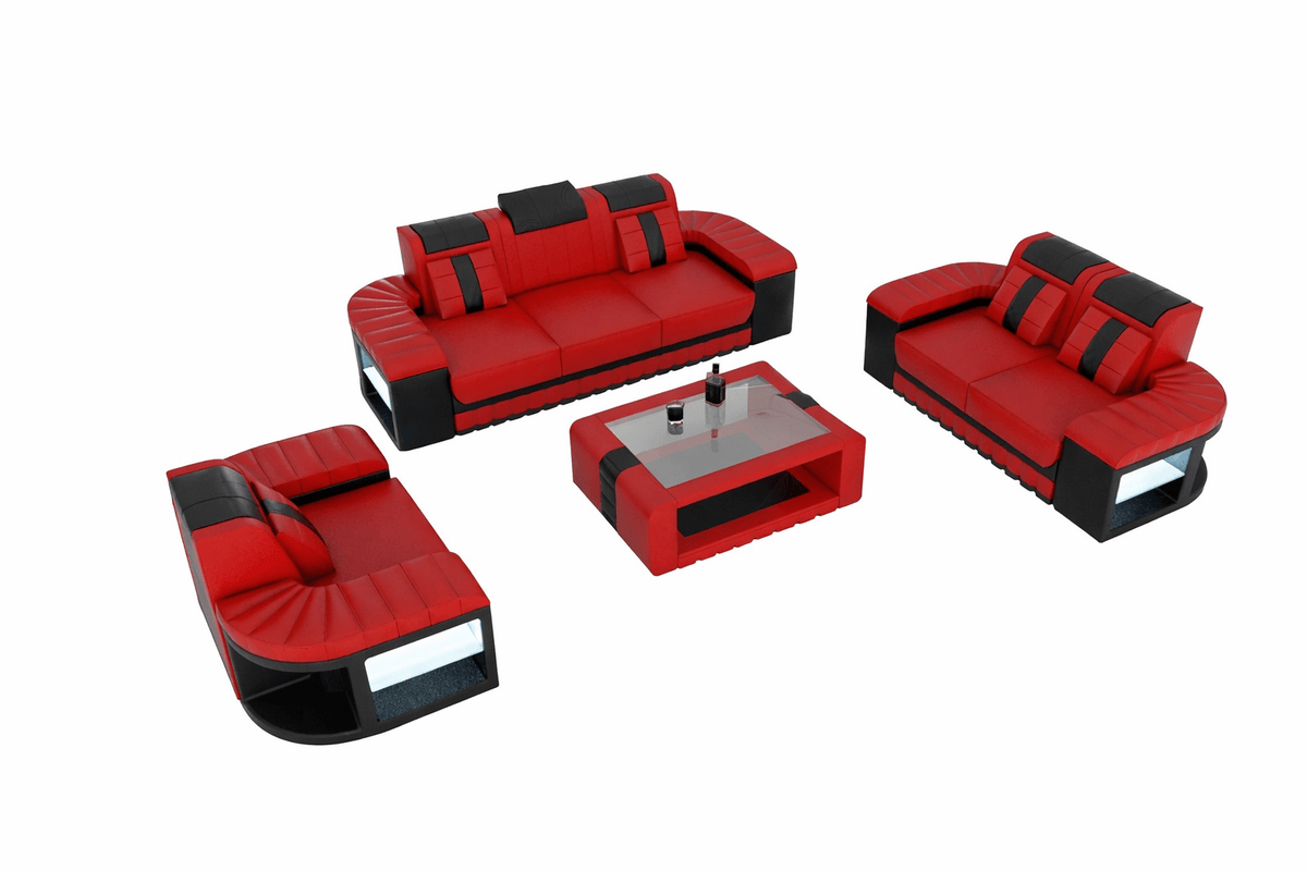 Sofa Set Bellagio in Leder