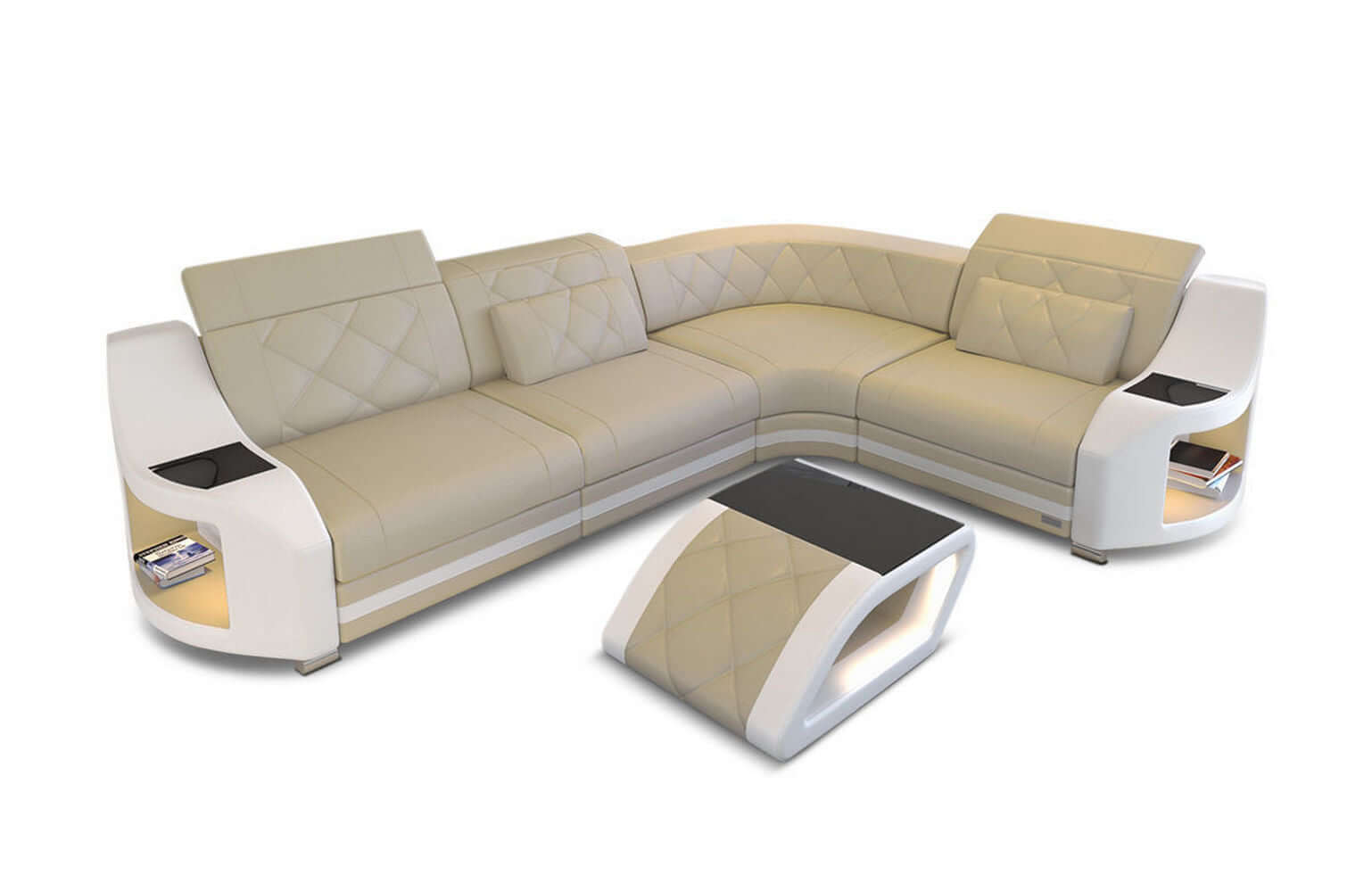 Mini Leder Ecksofa Genua – Stilvoll und Komfortabel