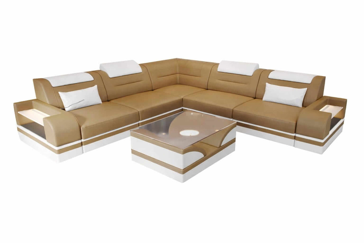 Mini Ecksofa Trivento L-Form in Leder