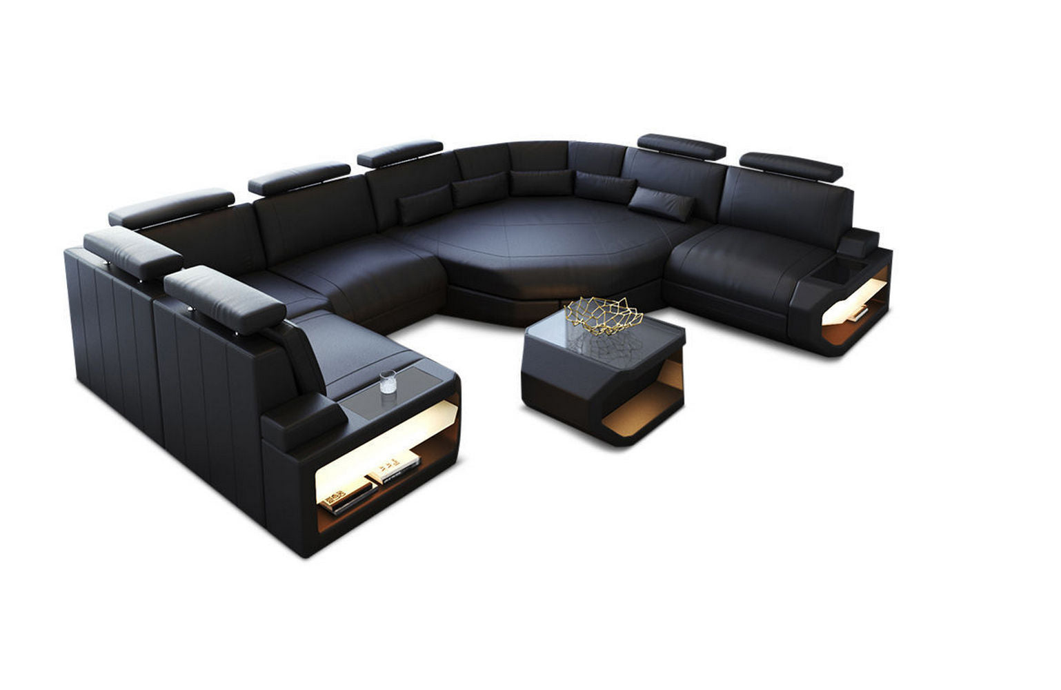 Leder Wohnlandschaft Asti Mini – Modern & Komfortabel