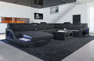Designer Stoff-Wohnlandschaft Palermo XL LED