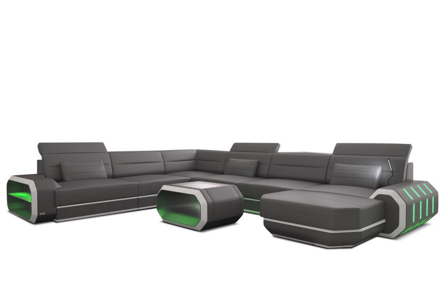 XL Wohnlandschaft Roma mit LED – Komfort & Stil