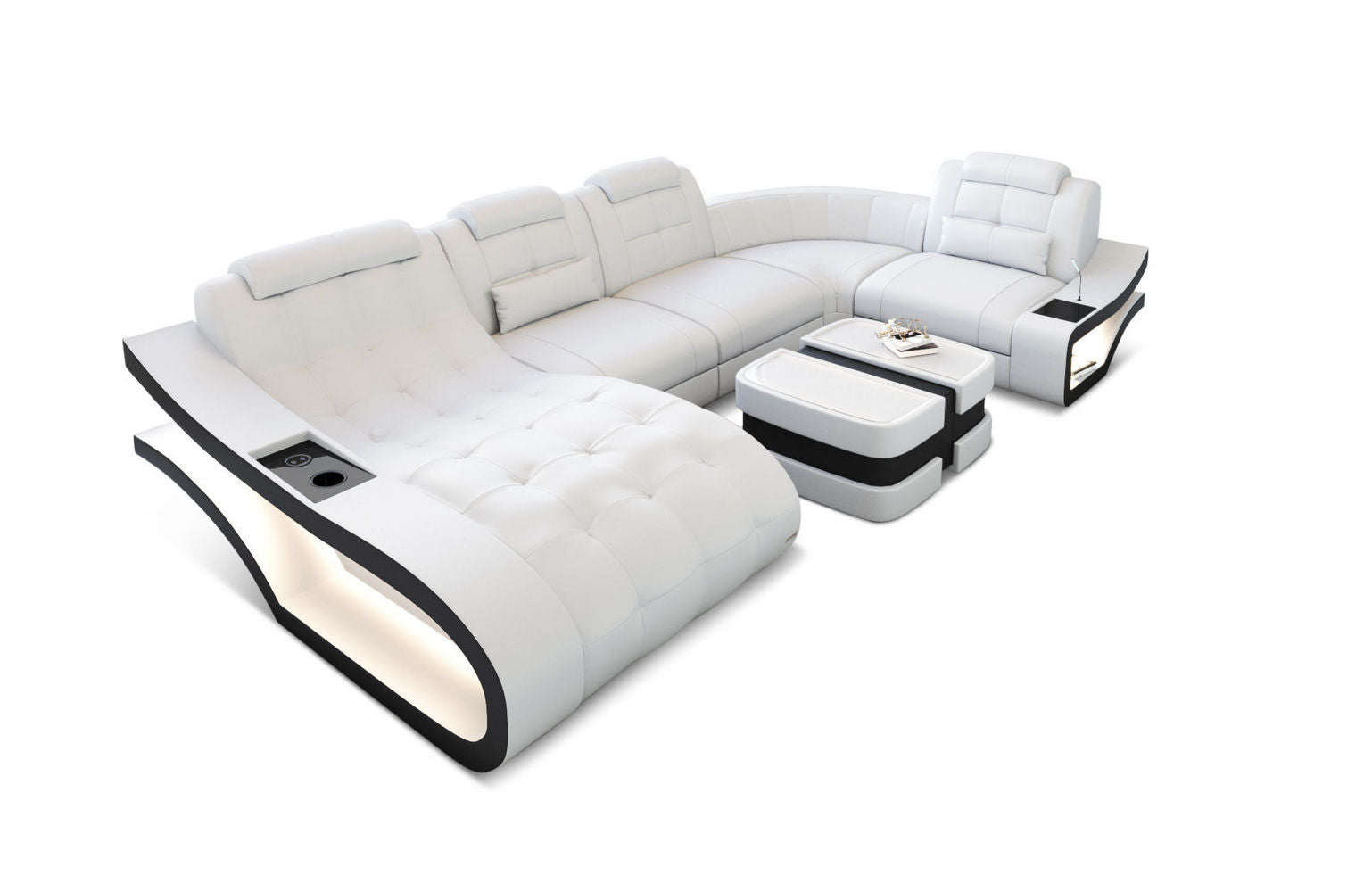 Leder Wohnlandschaft Elegante – Komfort pur