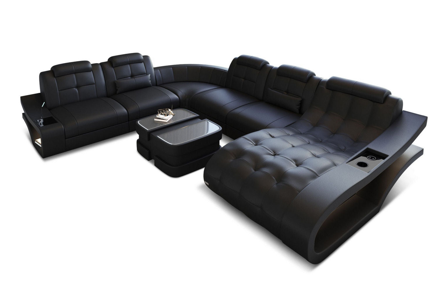 Leder Wohnlandschaft Elegante XXL – Komfort