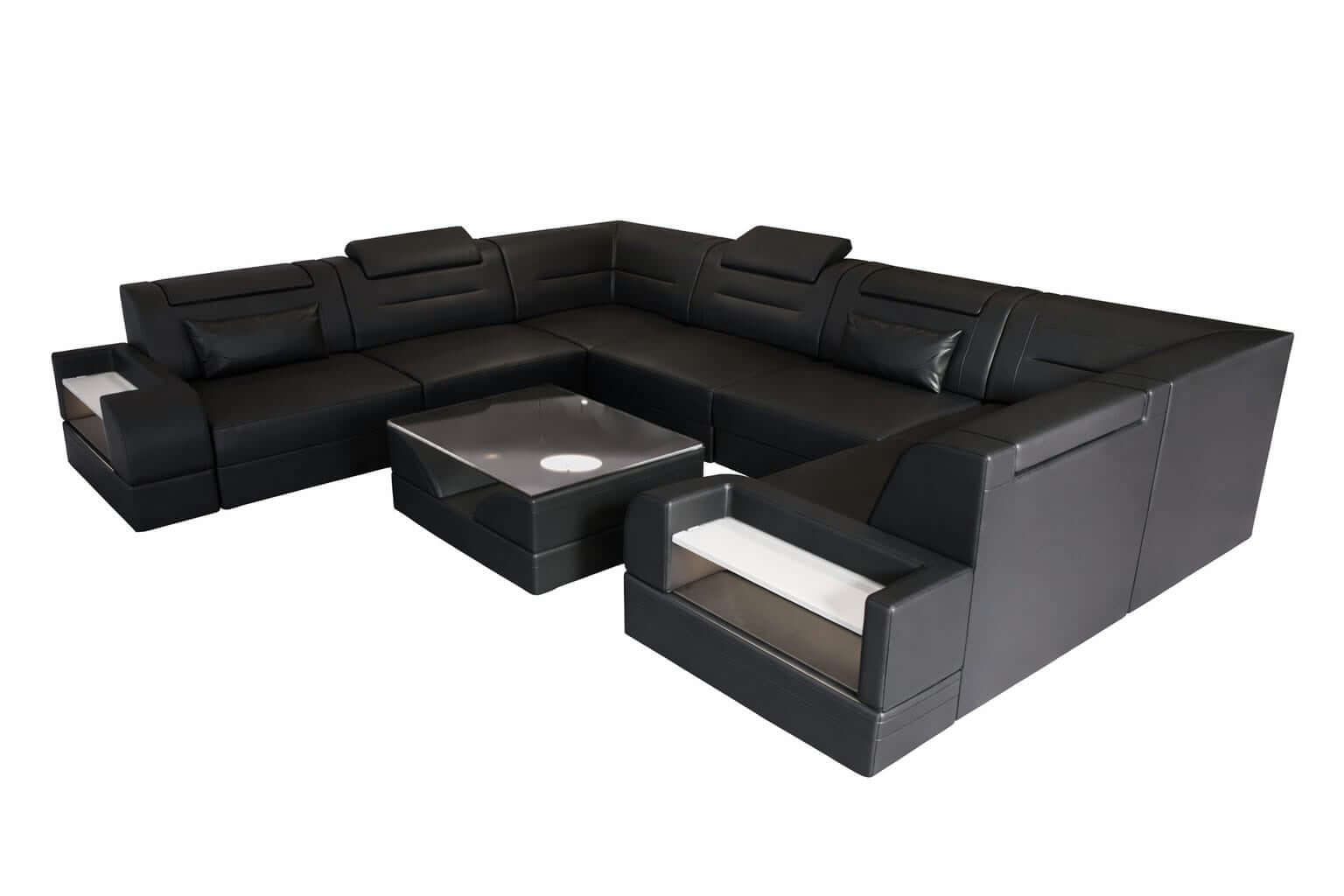 Mini Leder Wohnlandschaft Trivento – Modern und Elegant