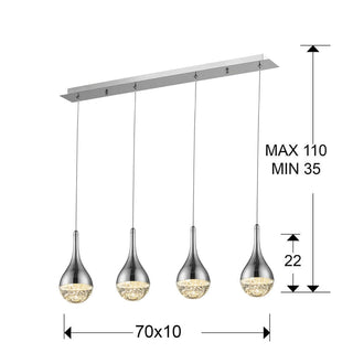 Hängelampe Elie Vier – Modern und Elegant für Wohnzimmer - Bild 2