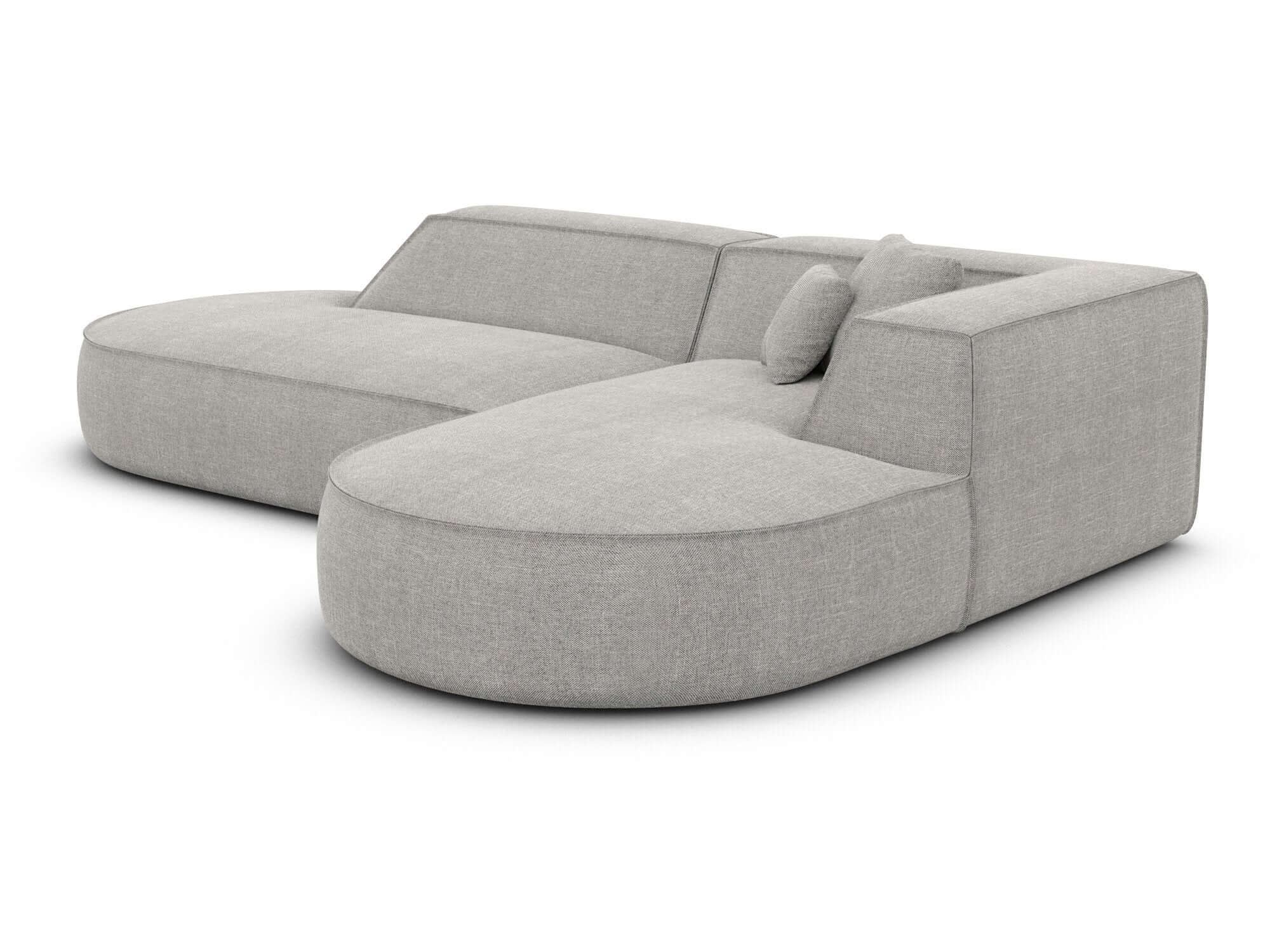 Couch Monterola Lounge L Form in Stoff hellgrau
