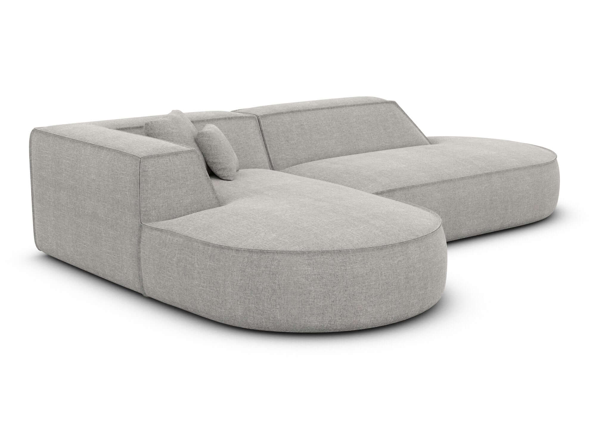 Couch Monterola Lounge L Form in Stoff hellgrau