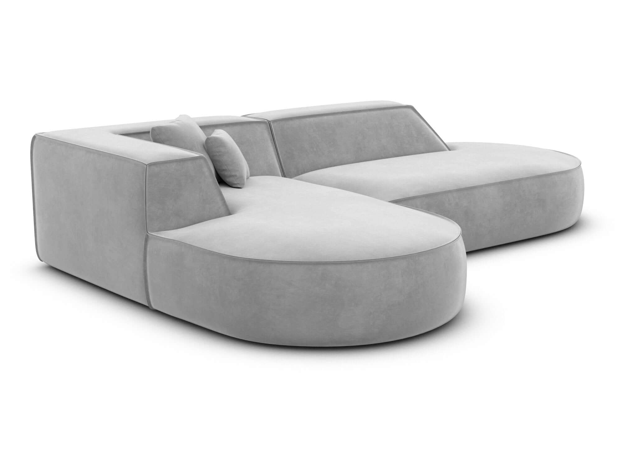 Couch Monterola Lounge L-Form in Stoff hellgrau