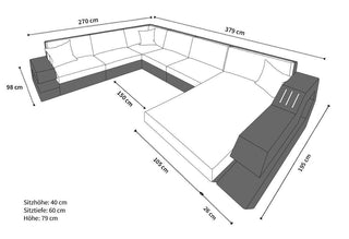 Rattan Sofa Ravenna XXL – Graues Design - Bild 4