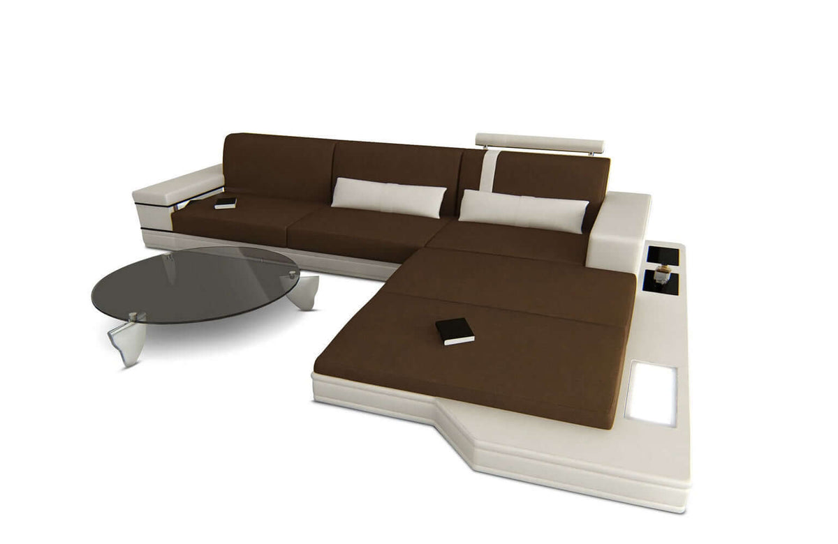 Couch Messana L-Form in Stoff