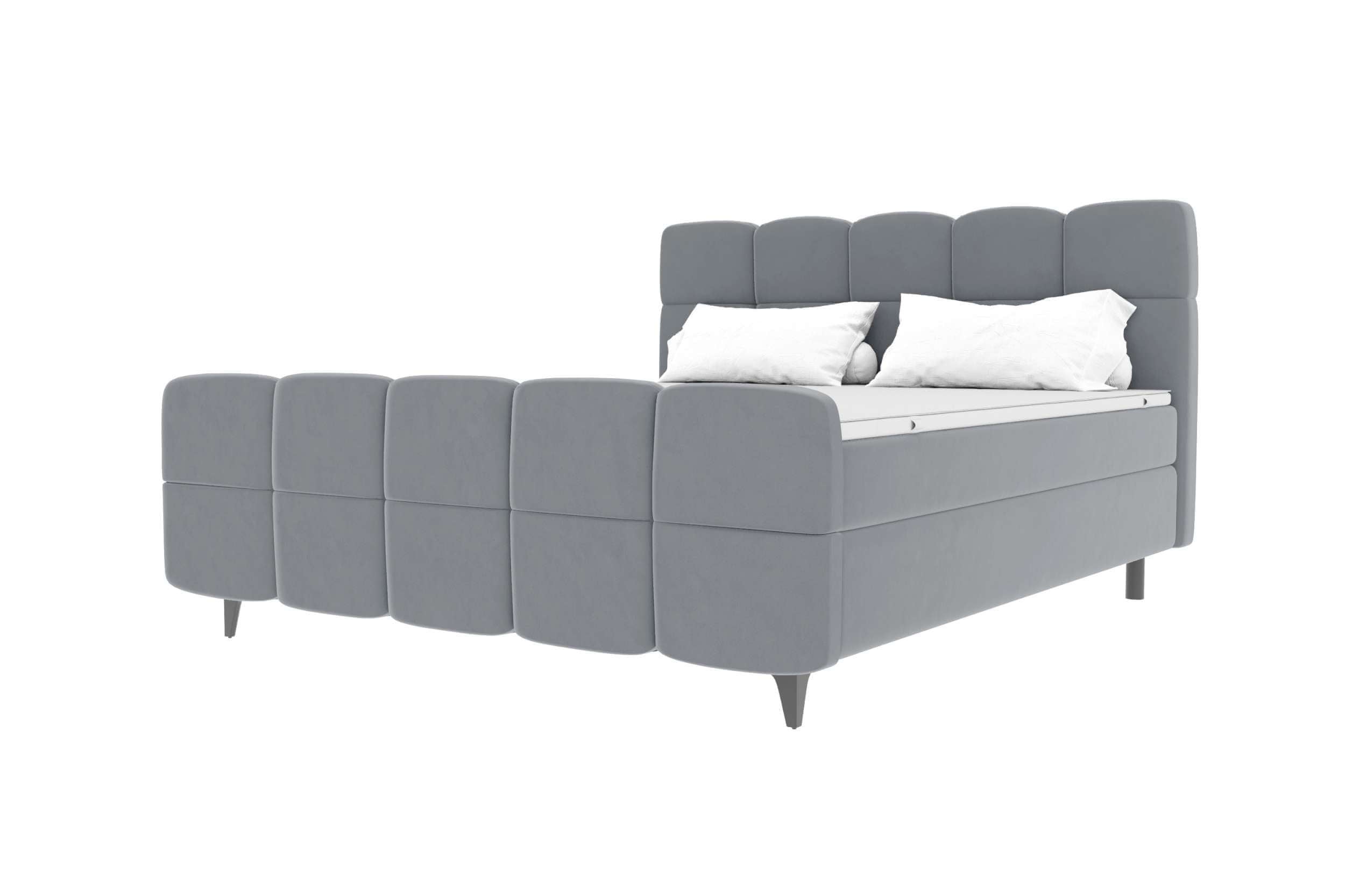 Boxspringbett Luna Hellgrau