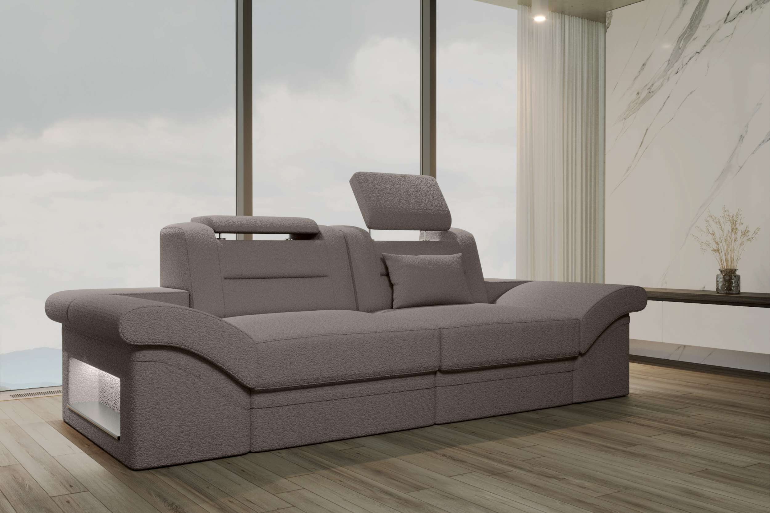 2-Sitzer Polstersofa Monza Hellbraun