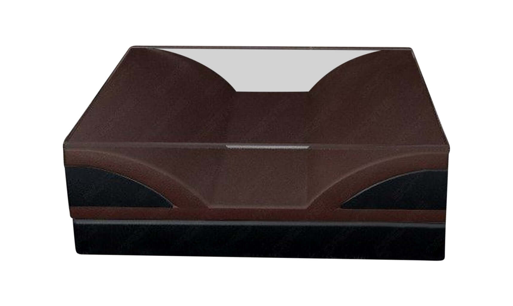 Designer Couchtisch Monza – Modernes Design Dunkelbraun-Schwarz