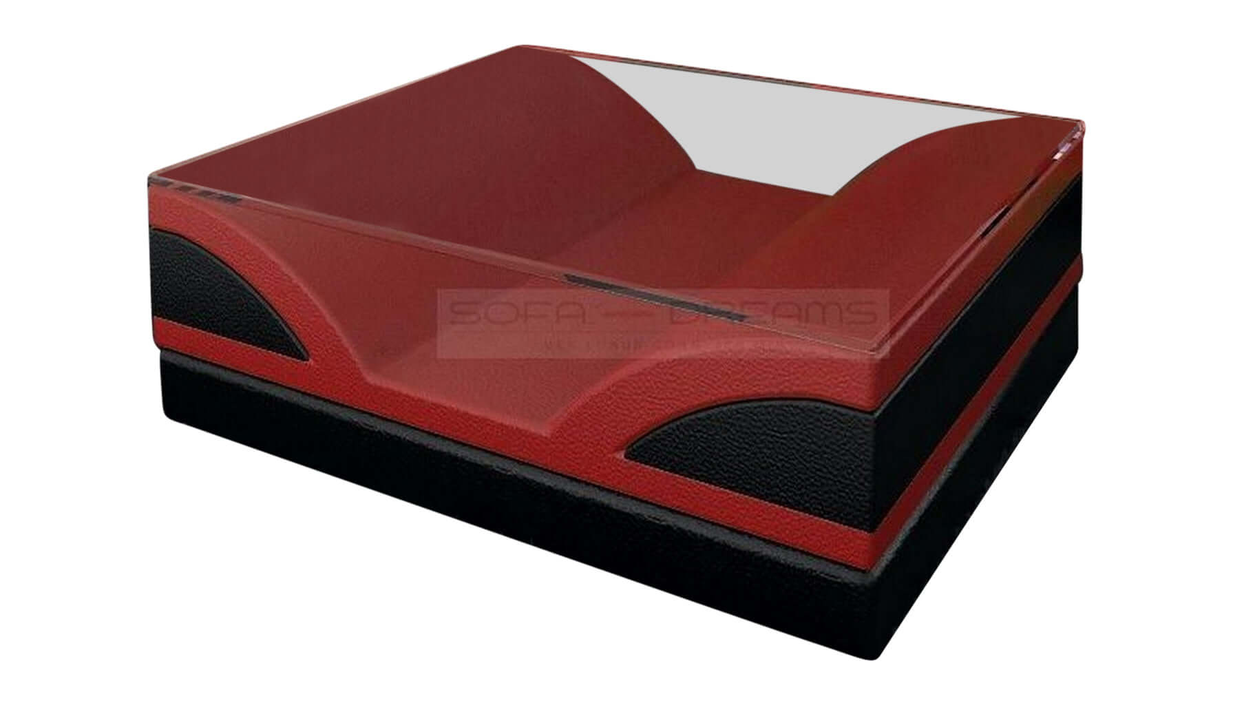 Designer Couchtisch Monza – Modernes Design Rot-Schwarz