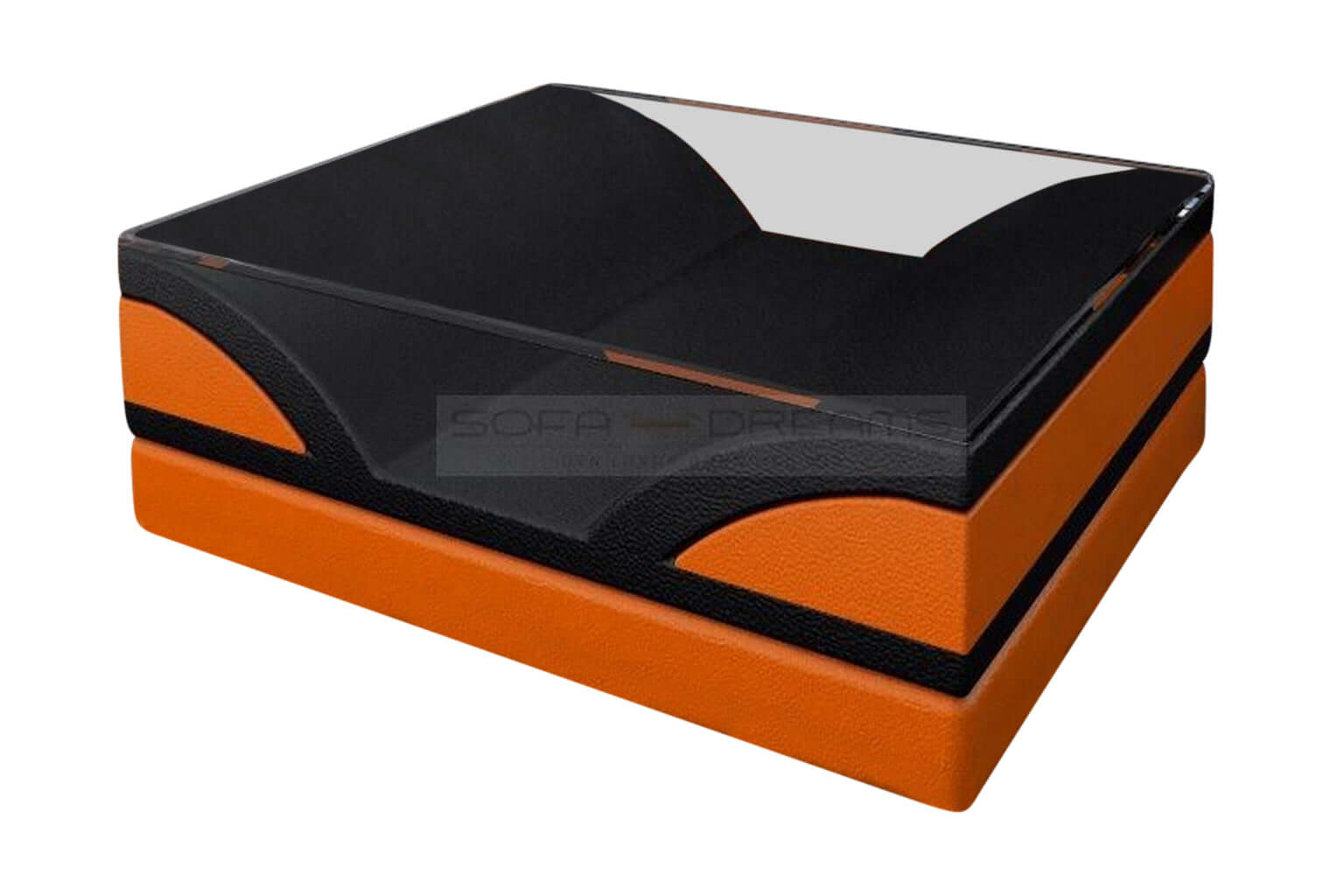 Designer Couchtisch Monza – Modernes Design Schwarz-Orange