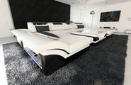 Mini Designer Ledersofa Monza L-Form – Eleganz Pur